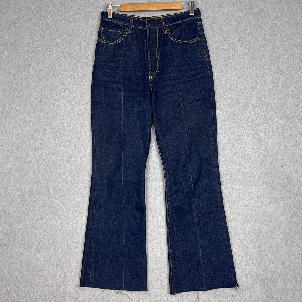 Levi's Premium 28  Dark Wash Ribcage Boot High Waisted Jean 28x27.5 Button Fly
